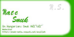 mate smuk business card